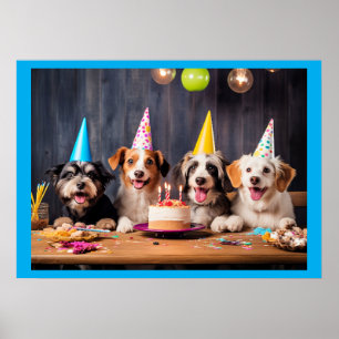 Poster Festa de Aniversário dos Cachorros