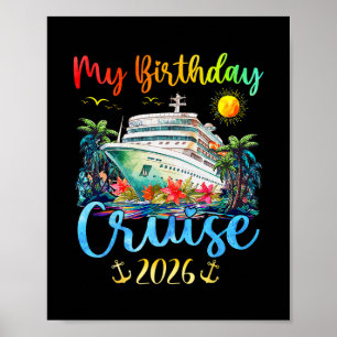 Poster Festa de Aniversário no Navio de Cruzeiro 2026 Hom