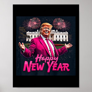 Poster Festa de Ano Novo do Funny Trump 2025 Trump Ano No