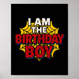 Poster Festa de Bday-Dia do Tema de Aranha do aniversário