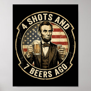 Poster Festa de Bebedeira Lincoln 4 Tiros e 7 Cervejas At