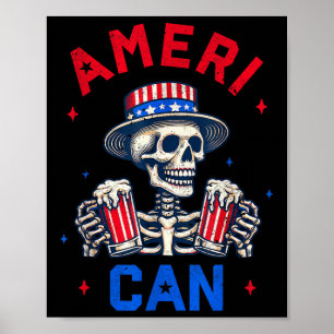 Poster Festa de Bebida de Cerveja Americana no Dia 4 de J