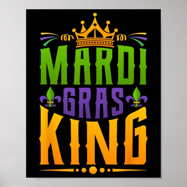 Poster Festa de Carnaval Masculina Presente Mardi Gras (Frente)