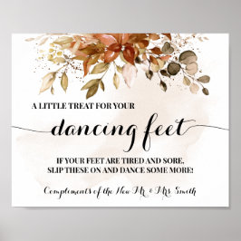 Poster Festa de casamento de Chinelos de Sinal de Dança d