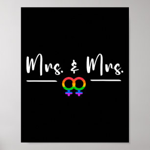 Poster Festa de casamento Lgbt Lésbica Para Sra. E Sra. H