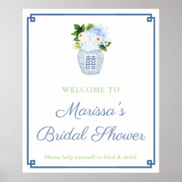 Poster Festa de Chá de Ginger Ginger Verde Elegante