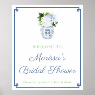 Poster Festa de Chá de Ginger Ginger Verde Elegante