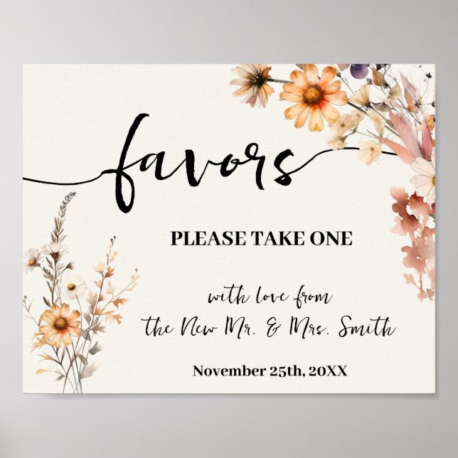 Poster Festa de Chá de panela de Casamento de Favores (Frente)