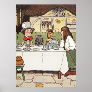 Póster Festa de Chá Louco