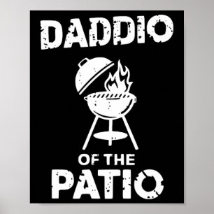 Poster Festa de Churrasco de Pai Engraçado Fumante Grelha