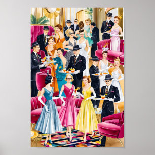 Poster Festa de Cocktail de Férias Retro