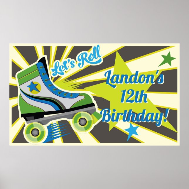 Poster Festa de Derby de Patins Retrô (Frente)