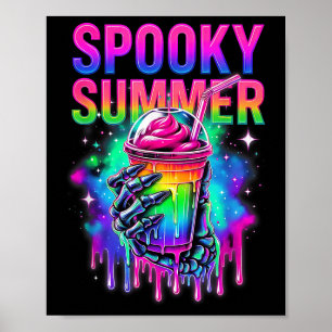 Poster Festa de Esqueleto Vibrações de Summerween Bebidas