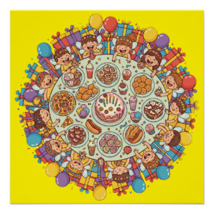 Póster Festa De Fada Amarelo, De Fada, Para Crianças