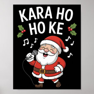Poster Festa de Família de Karaokê de Natal Engraçada