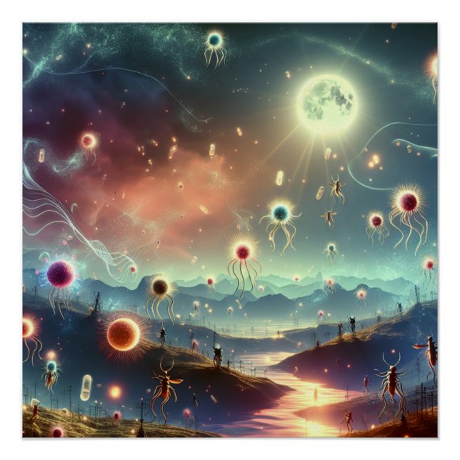 Póster Festa De Fantasia Mágica Em Arte Lunar Completa (Frente)