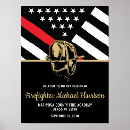 Poster Festa de Formatura de Bombeiros Bem-vindo Bombeiro