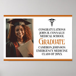 Poster Festa de formatura de Foto da Escola Médica Laranj