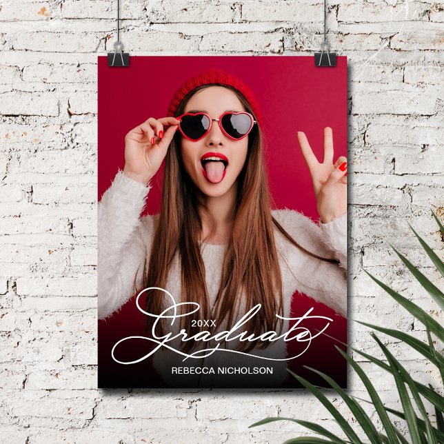 Poster Festa de formatura de Fotografias Moderna Bem-vind (Modern Photo Graduation Welcome Poster, INSTANT DOWNLOAD and/or PRINTED)