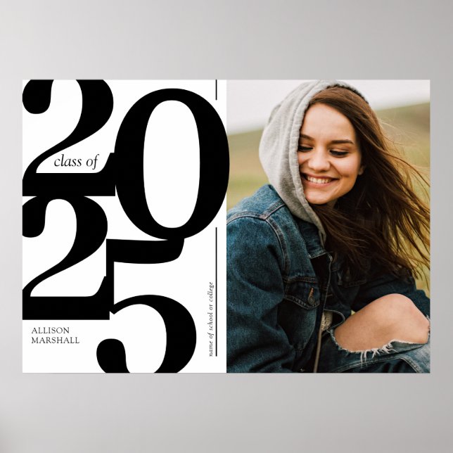 Poster Festa de formatura de fotos Bold 2025 (Frente)