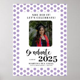 Poster Festa de formatura do Lavanda Photo Bolinhas