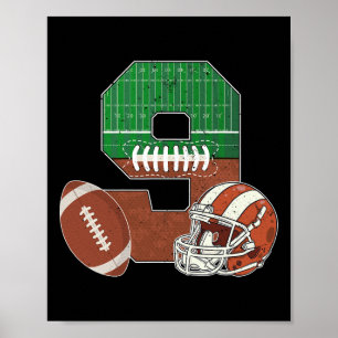 Poster Festa de Futebol de 9 Anos do 9º Aniversário