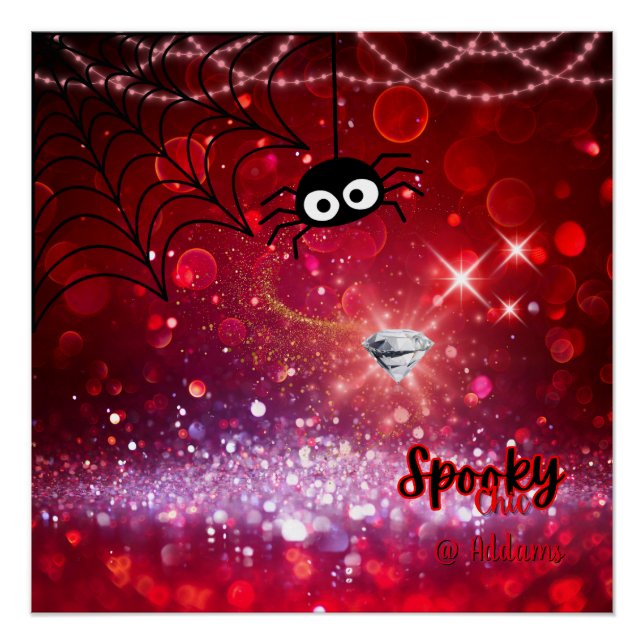 Póster Festa de Halloween Chic Spooky (Frente)