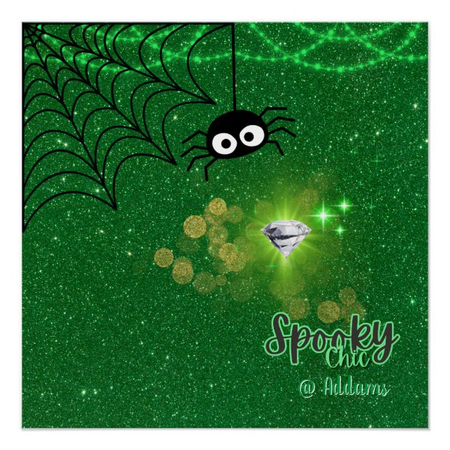 Póster Festa de Halloween Chic Spooky (Frente)