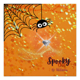 Póster Festa de Halloween Chic Spooky
