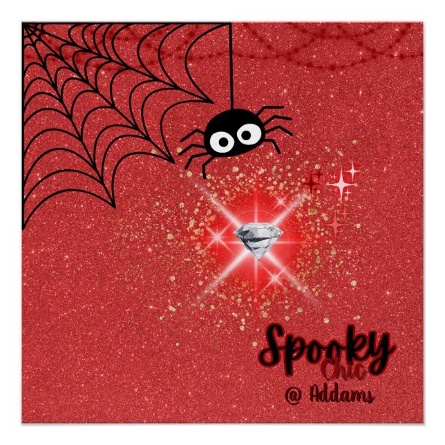 Póster Festa de Halloween Chic Spooky (Frente)