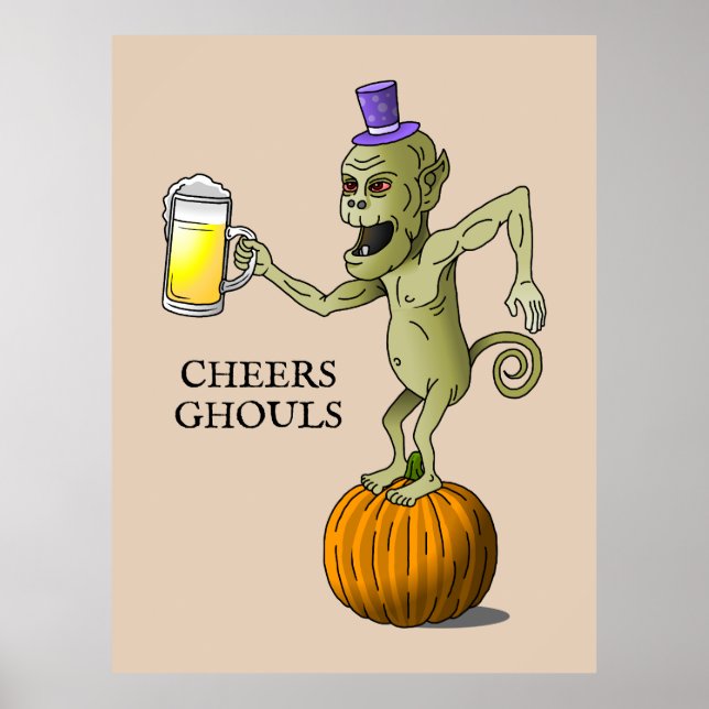 Poster Festa de Halloween de Cheers Ghouls (Frente)