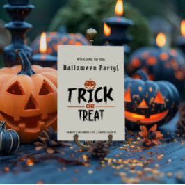 Poster Festa de Halloween, Na moda Branco