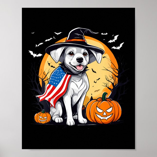 Poster Festa de Halloween para mulheres cachorrinho  (Frente)