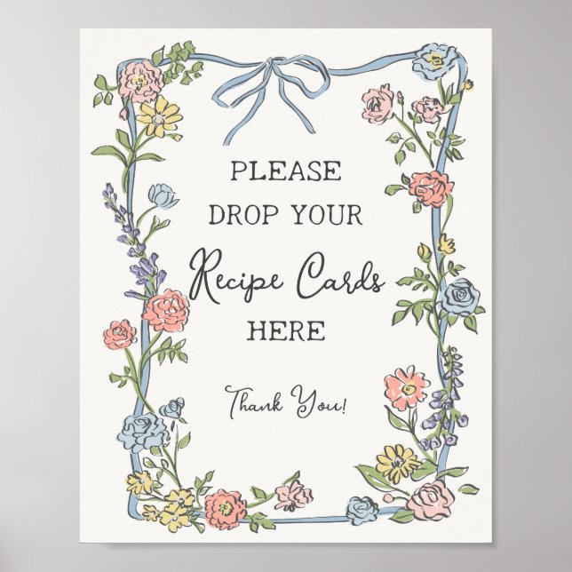 Poster Festa de Jardim de Primavera Flores Pastéis Compar (Frente)