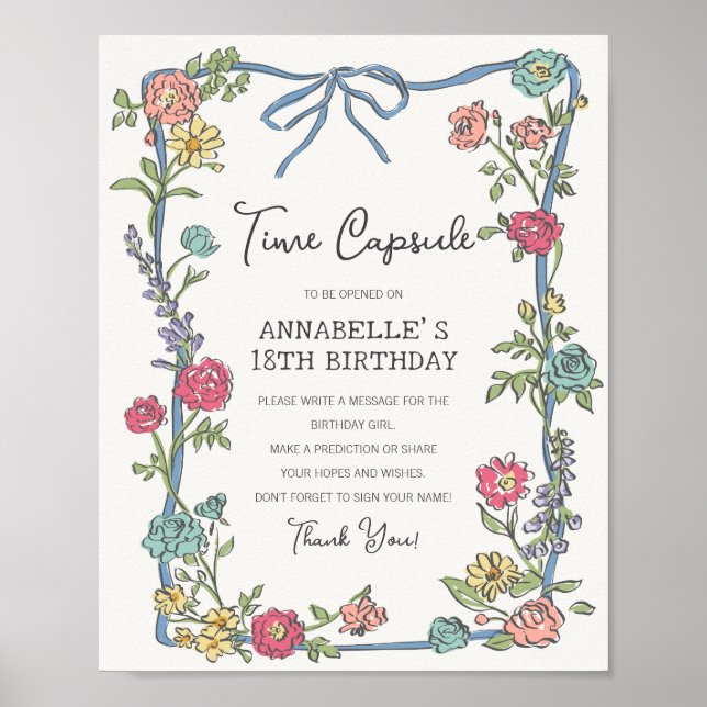 Poster Festa de Jardim de Verão Cápsula de Aniversário Fl (Frente)