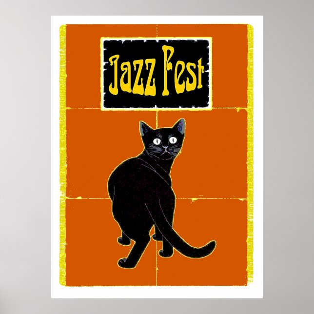 Póster Festa de Jazz de Gato Negro (Frente)