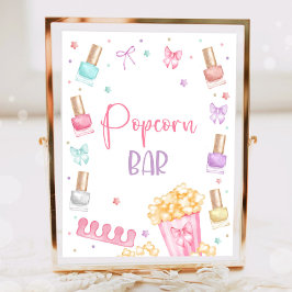Poster Festa de Manicure e Pedicure com Barra de Pipoca M