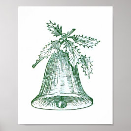 Poster Festa de Natal com Holly