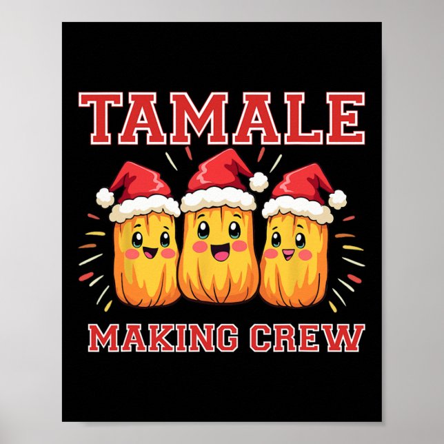 Poster Festa de Natal da Tripulação de Fazer Tamale (Frente)