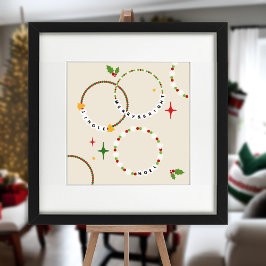 Póster Festa de Natal de Amizade Bracelets