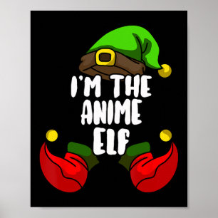 Poster Festa de Natal do Grupo Familiar Anime Elf Matchin