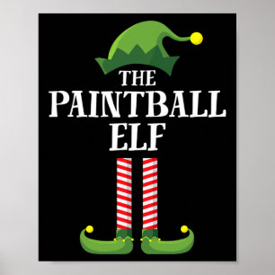 Poster Festa de Natal do Grupo Familiar Paintll Elf Match