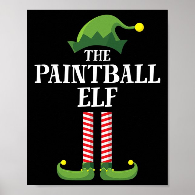 Poster Festa de Natal do Grupo Familiar Paintll Elf Match (Frente)
