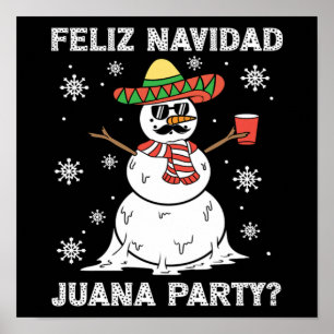 Poster Festa de Natal Feliz Navidad Juana Legal Mexicana