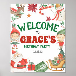 Poster Festa de Natal para Crianças - Sinal de Boas-vinda