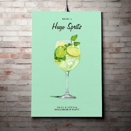 Poster Festa de noivado Cocktail Hugo Spritz