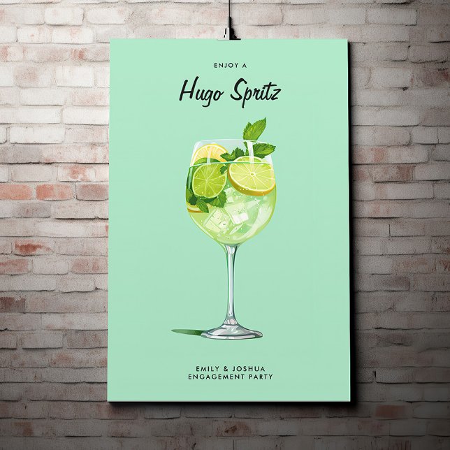 Poster Festa de noivado Cocktail Hugo Spritz (Criador carregado)