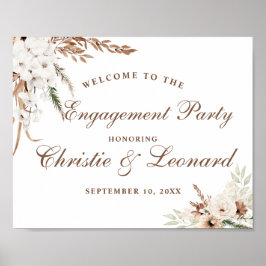 Poster Festa de noivado Elegante de Boho de Boas-Vindas d