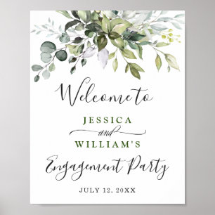 Poster Festa de noivado Eucalyptus Greenery