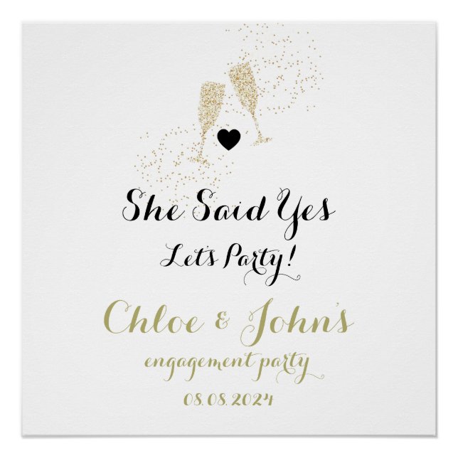 Póster festa de noivado sinal de boas-vindas, boho sinal  (Frente)